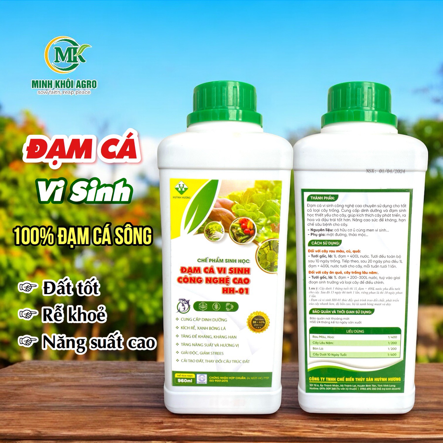 Đạm cá vi sinh HH-01 - Can 4,8 lít